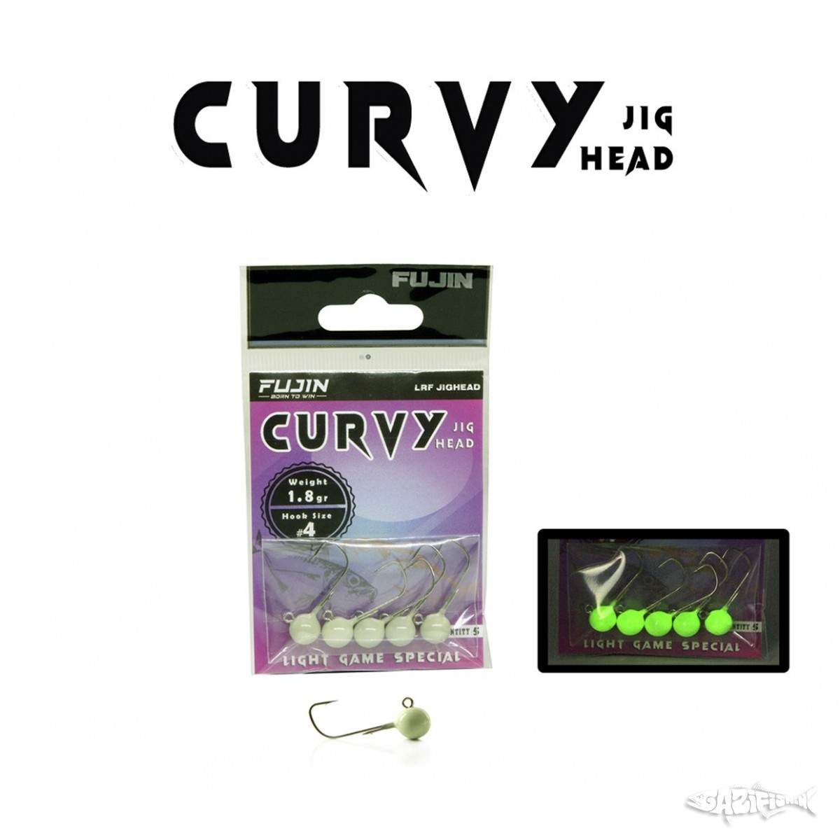 Fujin Curvy Glow Jig Head