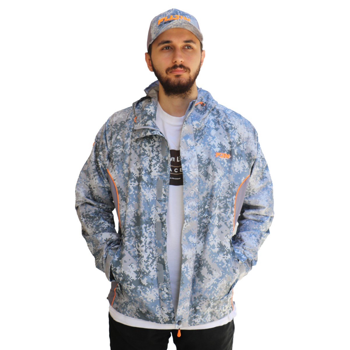 Fujin Raincoat Yağmurluk Grey Camo