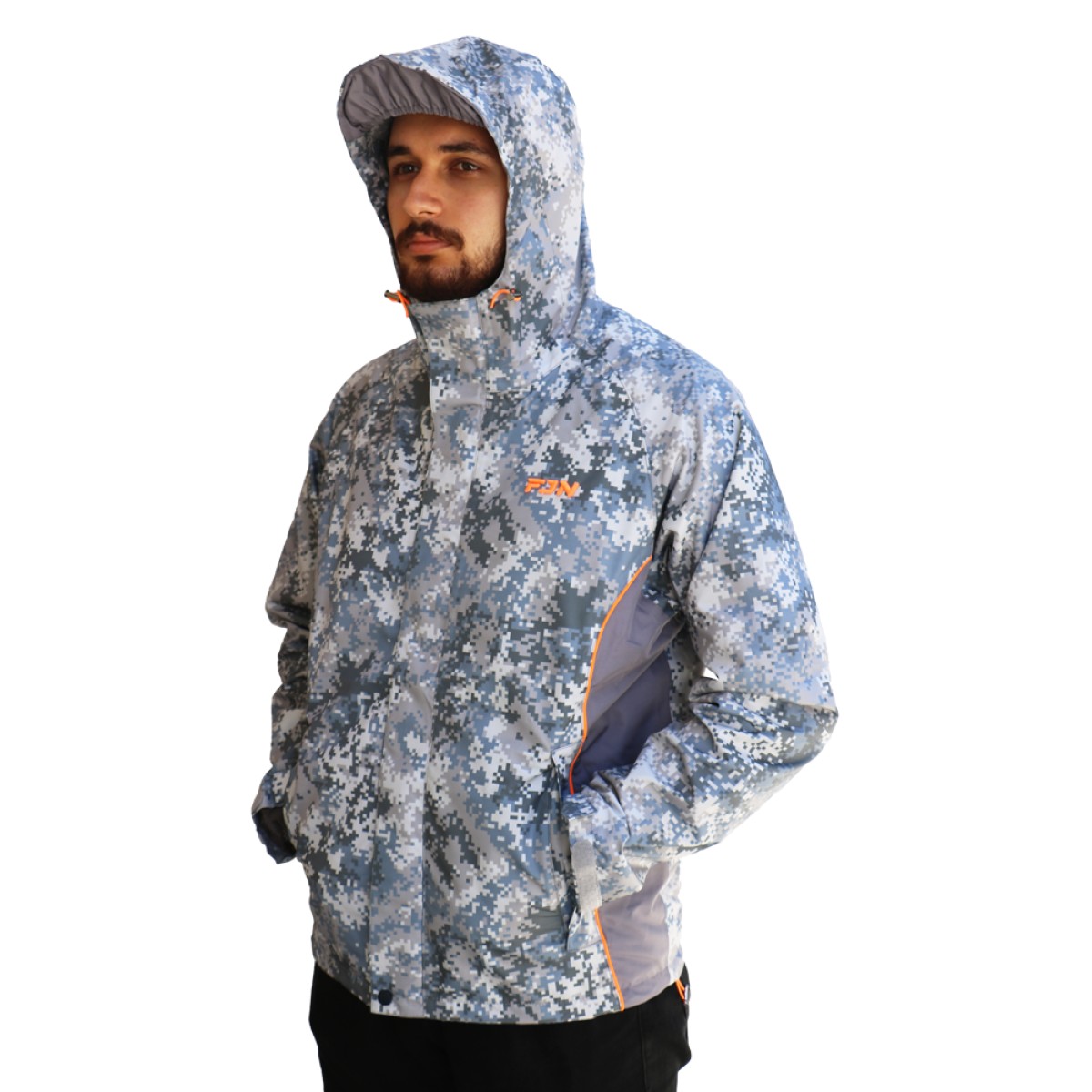 Fujin Raincoat Yağmurluk Grey Camo