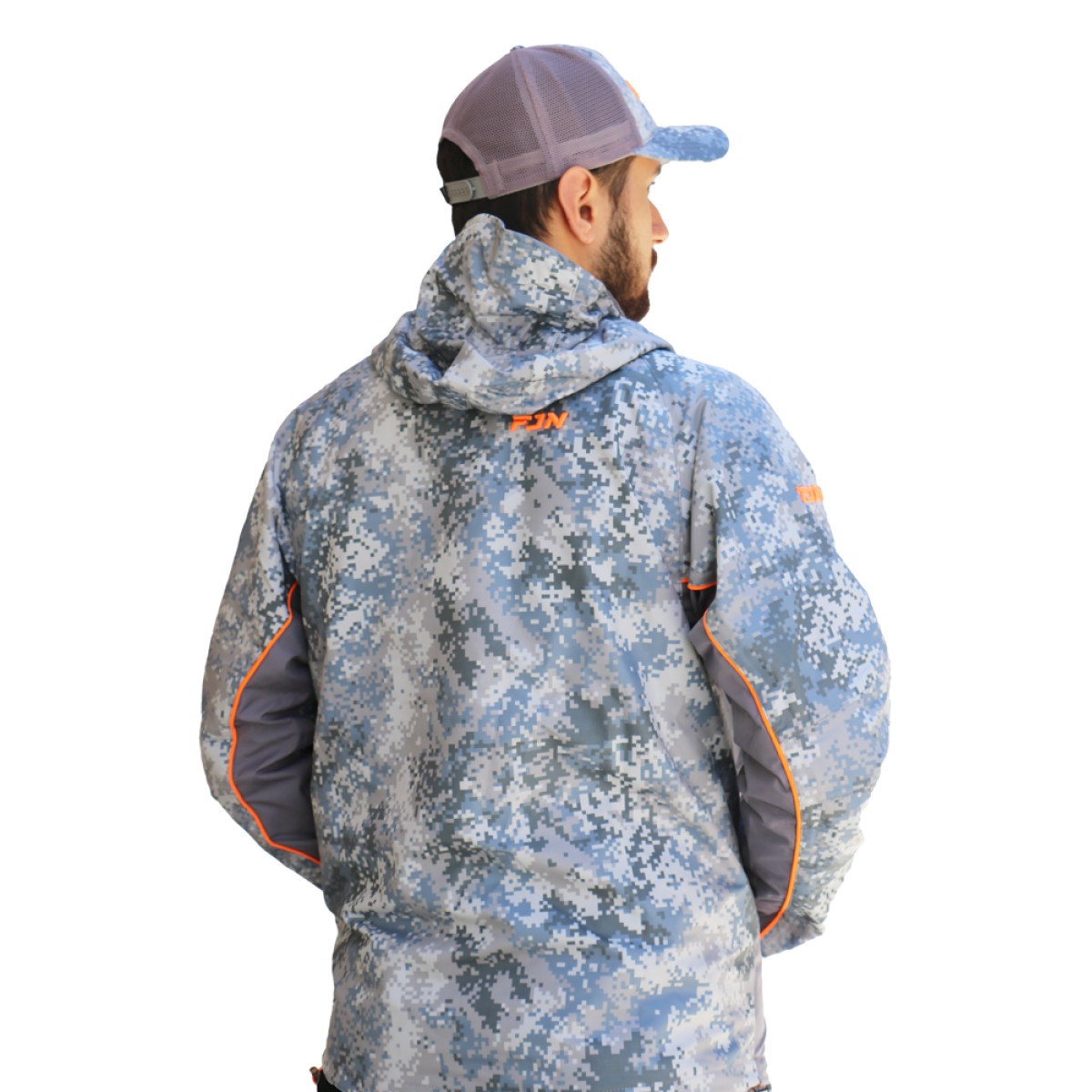 Fujin Raincoat Yağmurluk Grey Camo
