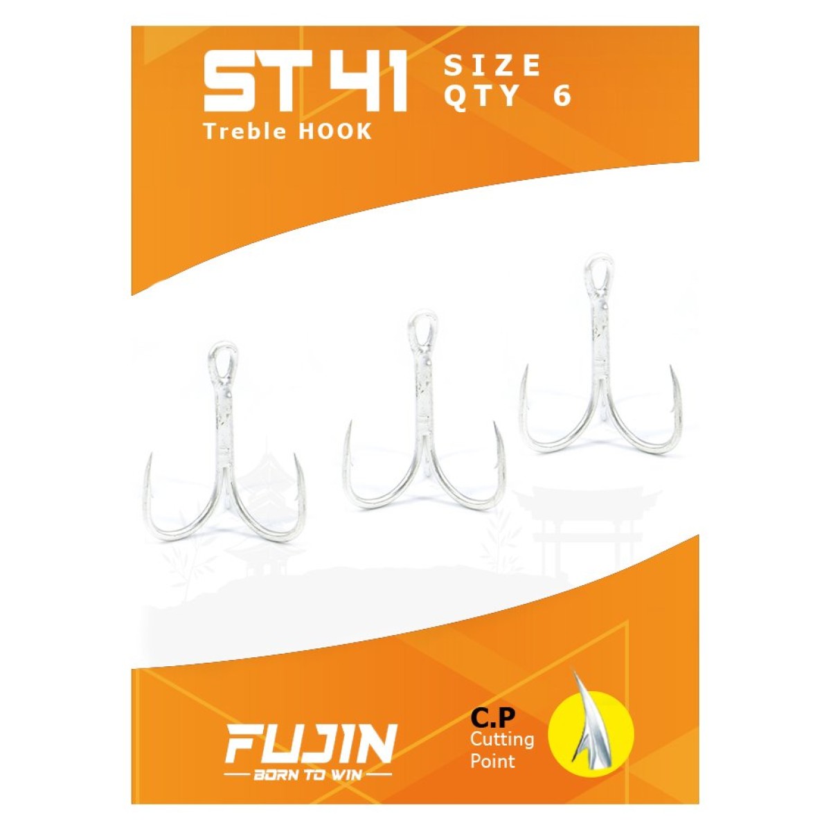 Fujin ST41 Üçlü Maket Balık İğnesi Nickel
