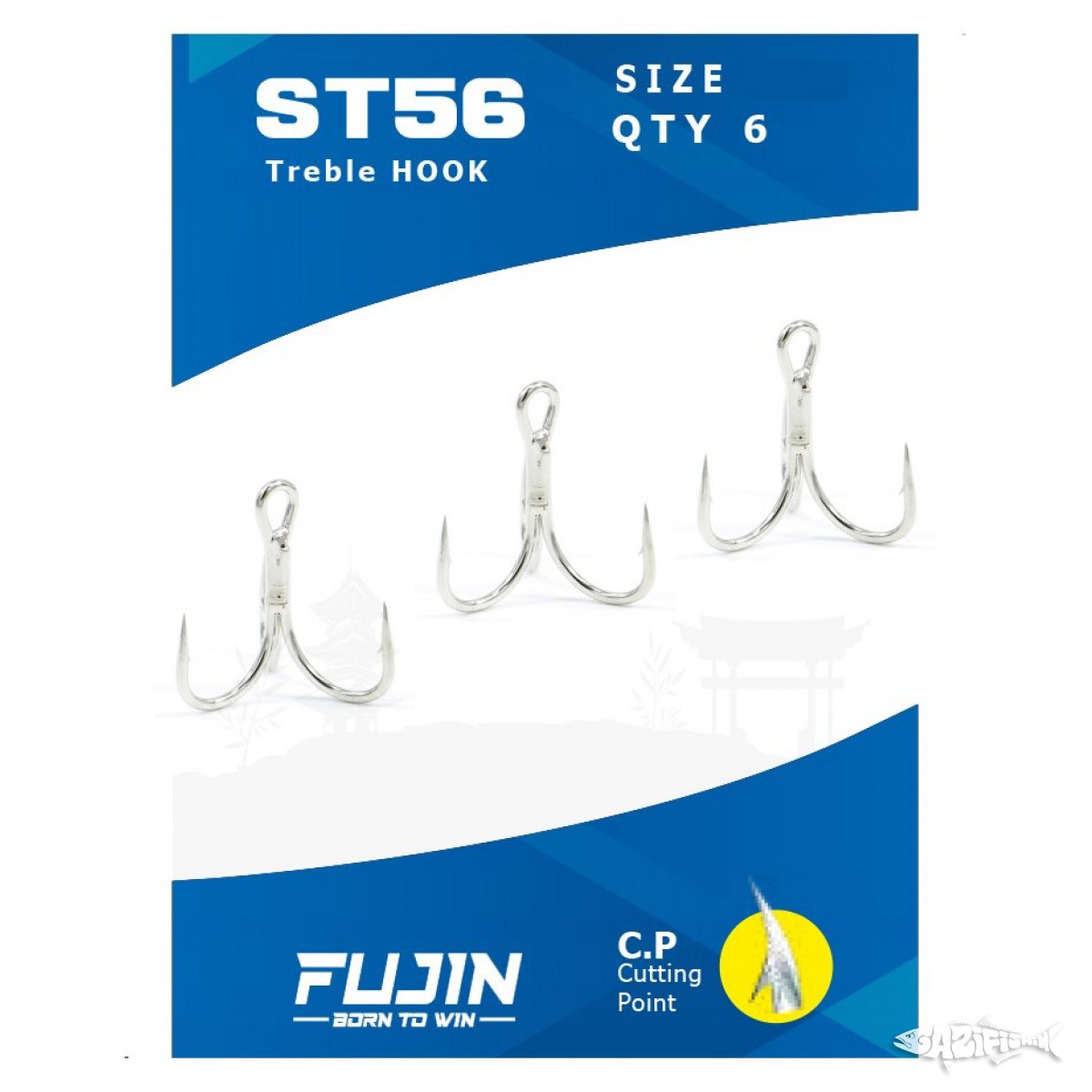 Fujin ST56 Üçlü Maket Balık İğnesi Nickel
