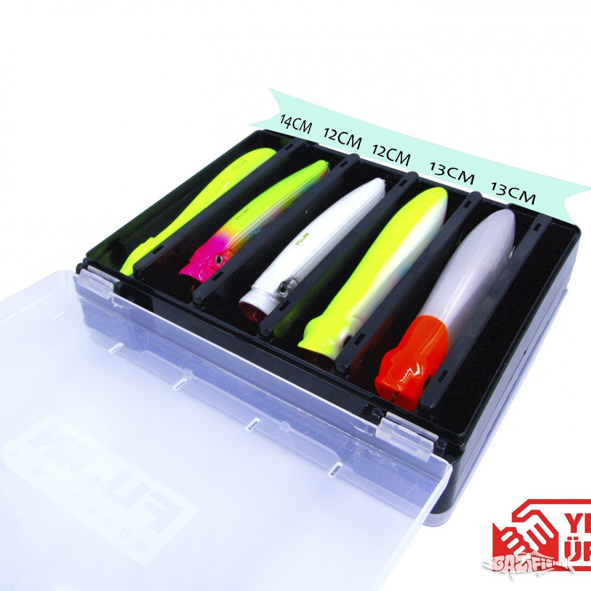 Fujin Tackle Box FTB145DS Çift Taraflı Maket Balık Kutusu