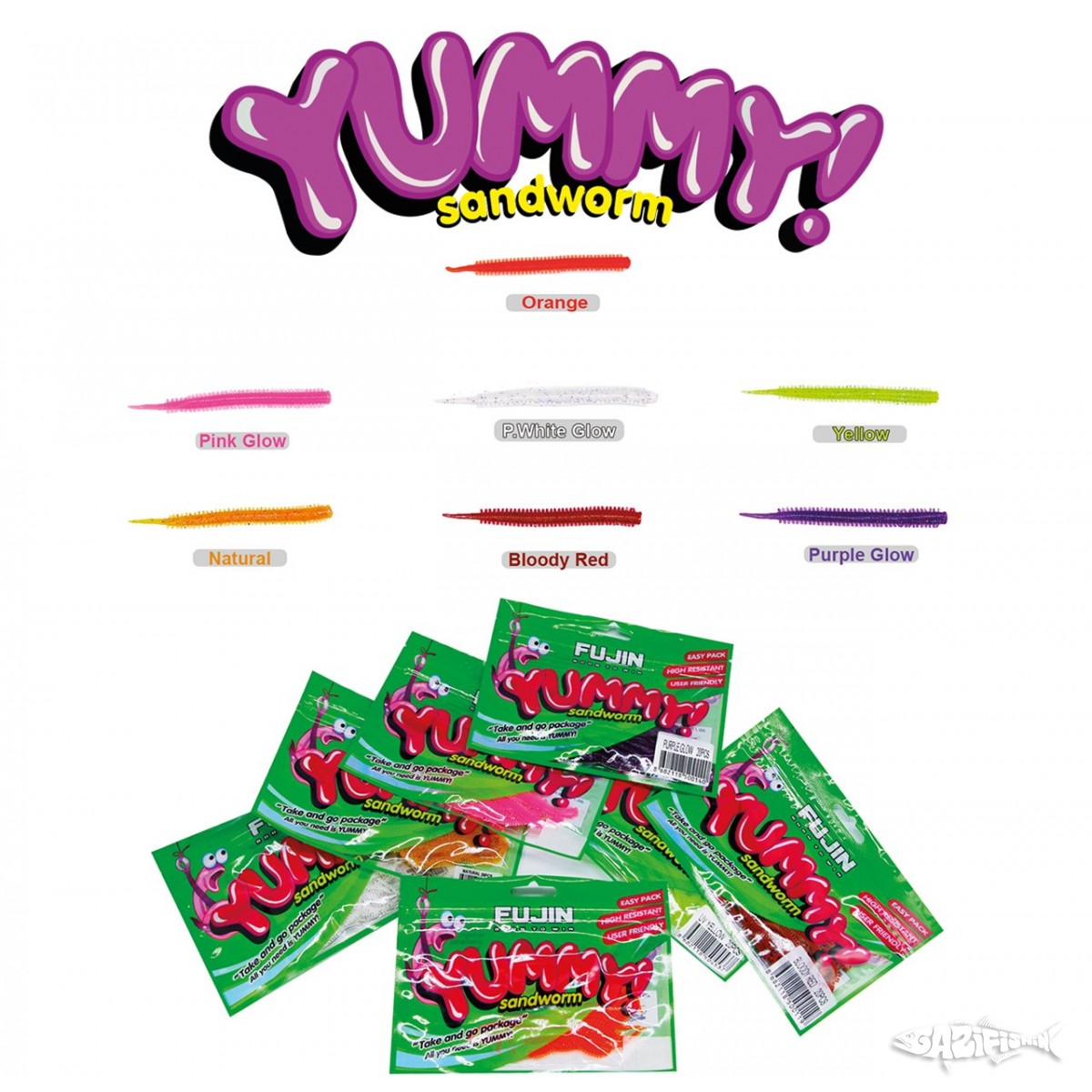 FUJIN Yummy Sandworm 7cm LRF Silikon Yem