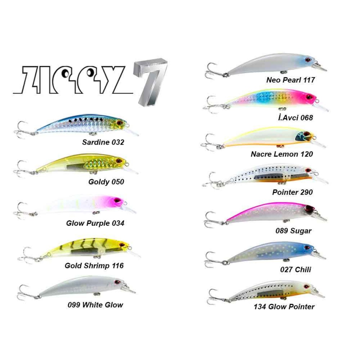 Fujin Ziggy7  70mm 9.6gr Sinking LRF Maket Balık