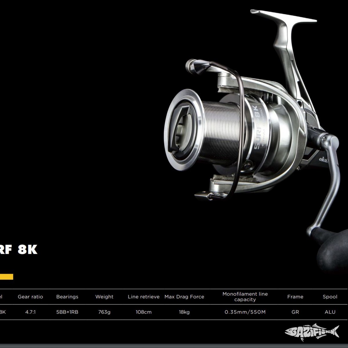 Okuma SURF-8K Surf Uzak Atış Olta Makinesi