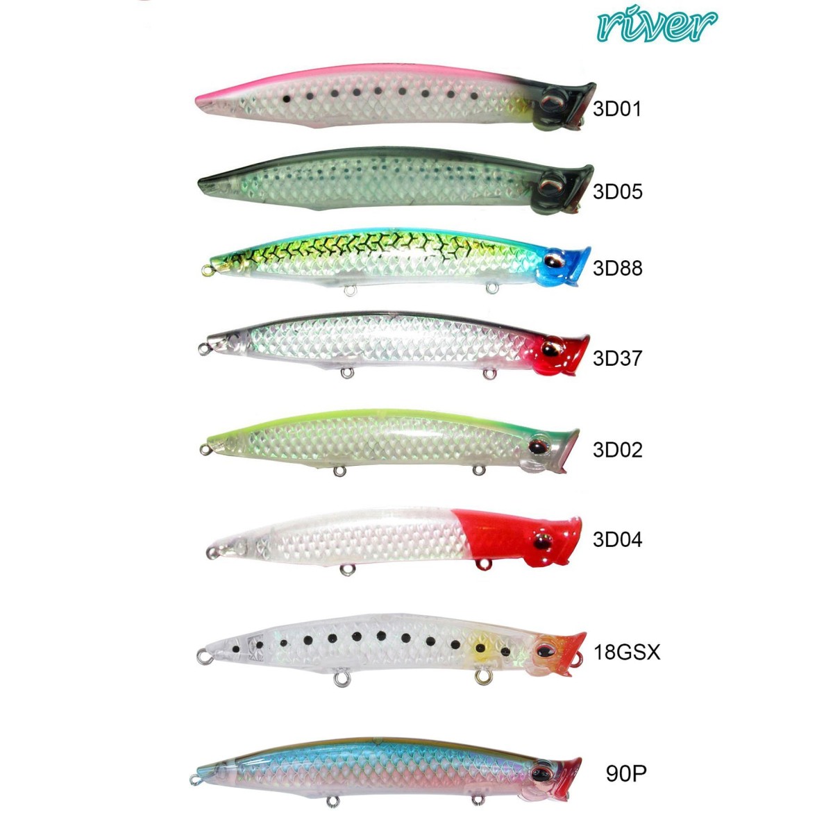 River Pop'n Catch 3D 125 12.5cm 19Gr Popper