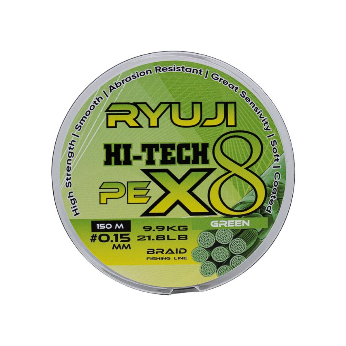 Ryuji Hi-Tech X8 150m 8 kat  Green Örgü İp Misina