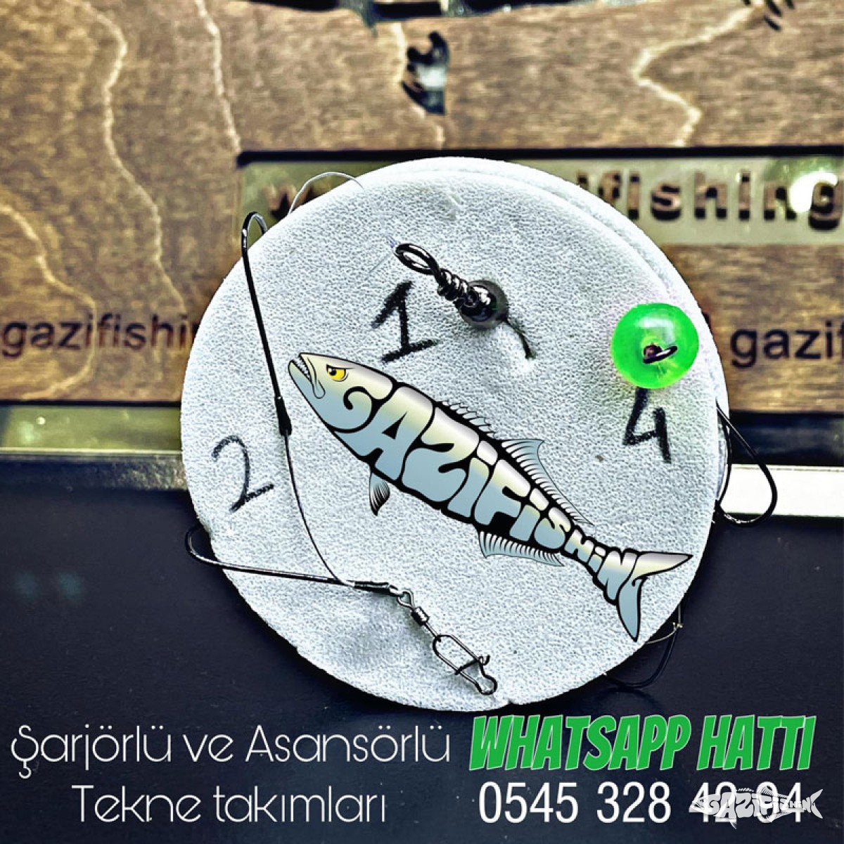 Şarjörlü 2 Köstekli Tekne İçin Asansör Olta Takımı